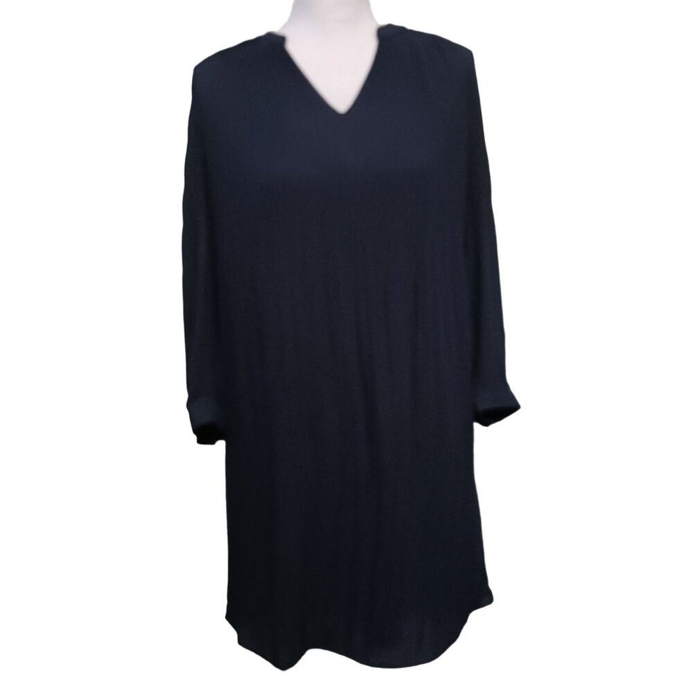 NEW HOBBS LONDON Emilia‎ Pleated Shift Dress Navy Blue Size 4 - Picture 4 of 15